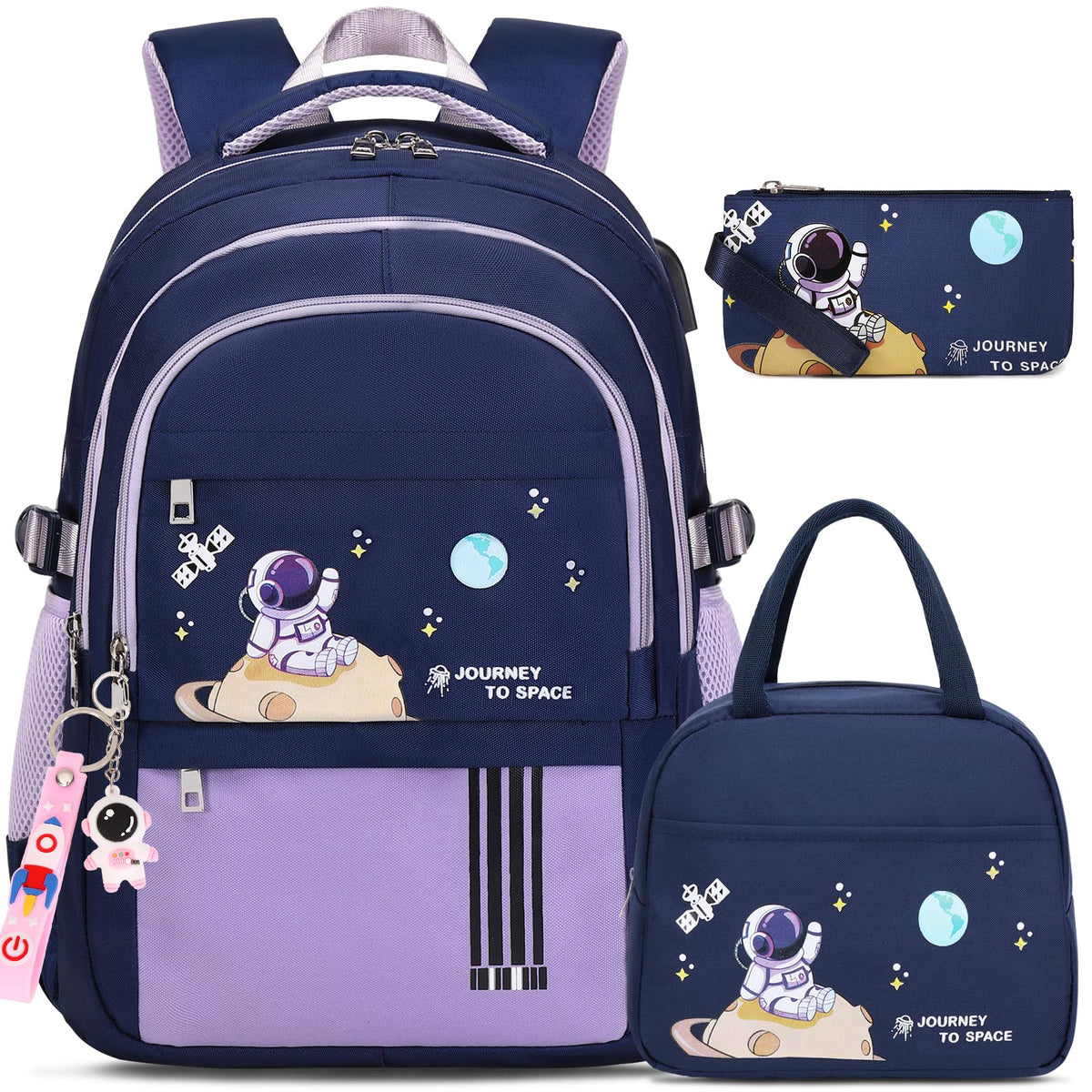 ACESAK Astronaut Backpack for Boys - Boy Backpack Schoolbag with Lunch Bag