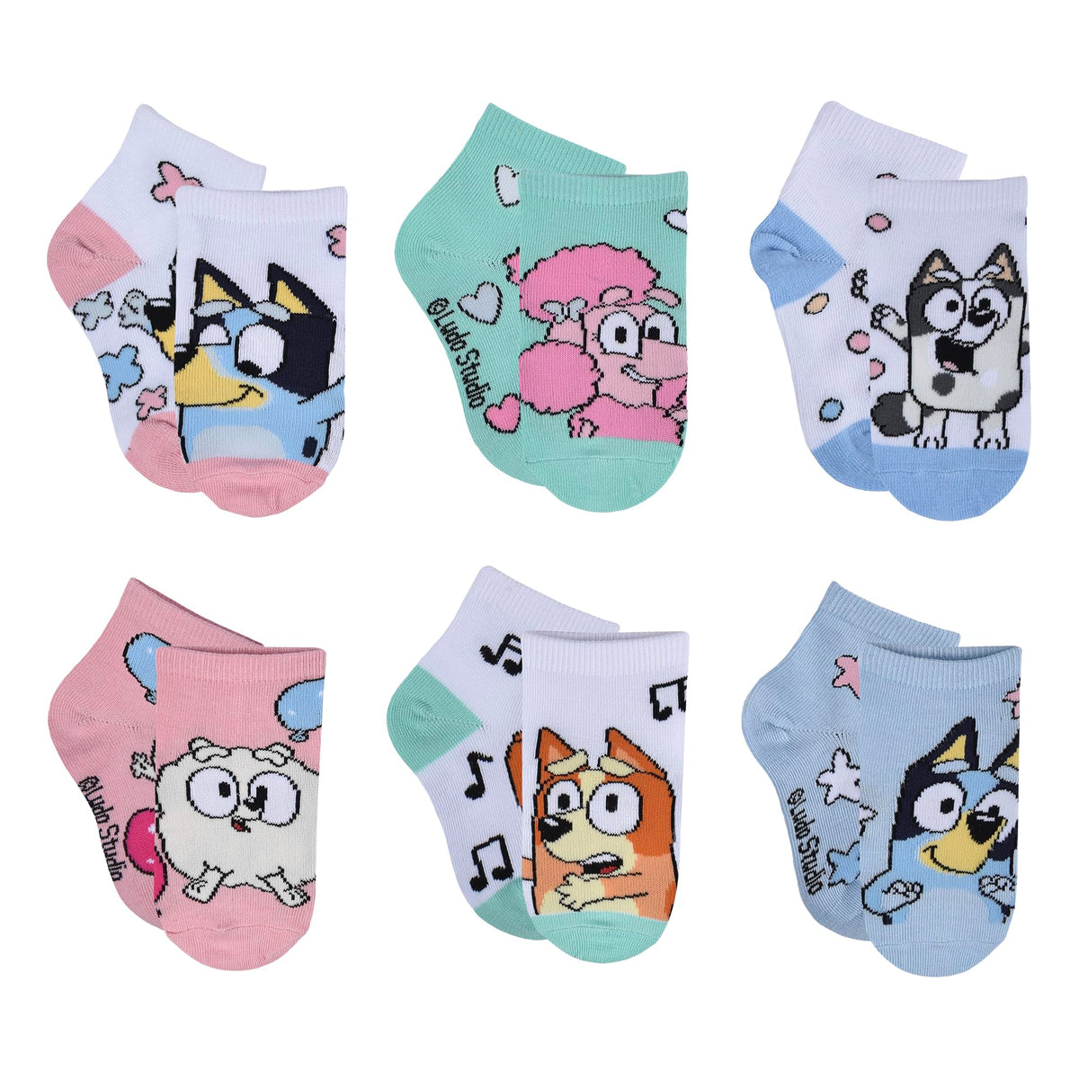 Bluey 5PK CHEER SHORTIE SOCKS