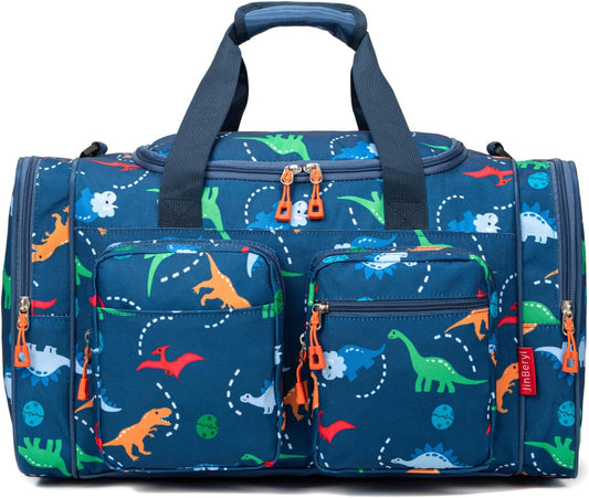 Kids Duffle Bag for Boys or Girls, Fit Travel, Weekend, or Overnight, 19" Length (Navy Blue, 19-Inch-Length)