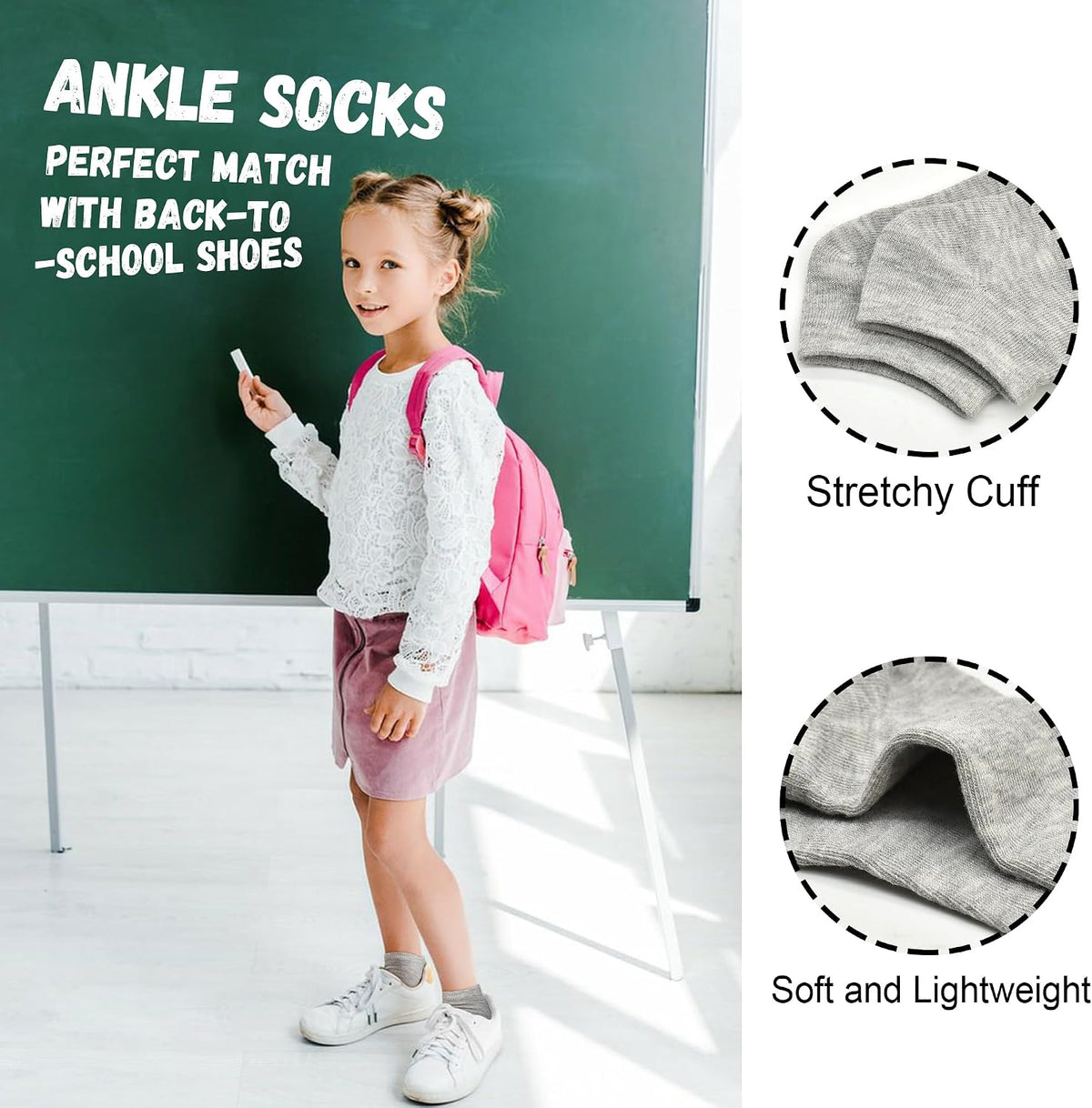Toddler Socks 30 Pairs Kids Low Cut Socks 1-14 Years