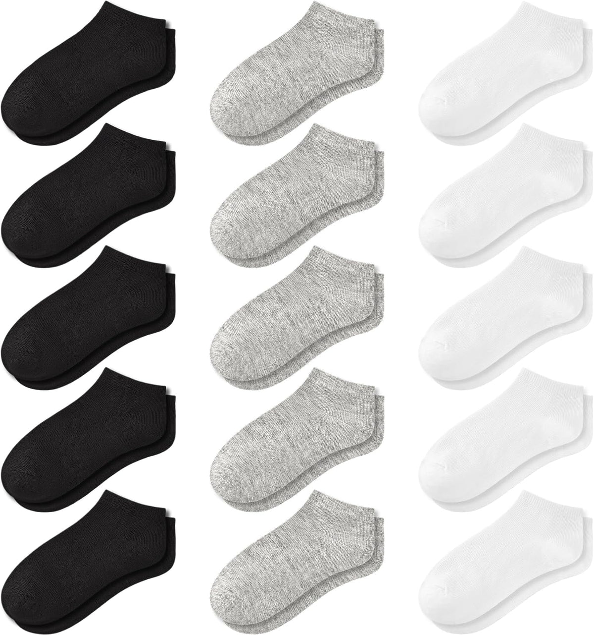 GENTABY 15 Pairs Toddler Socks for Kids Boys Low Cut Ankle Socks 1-13 Years