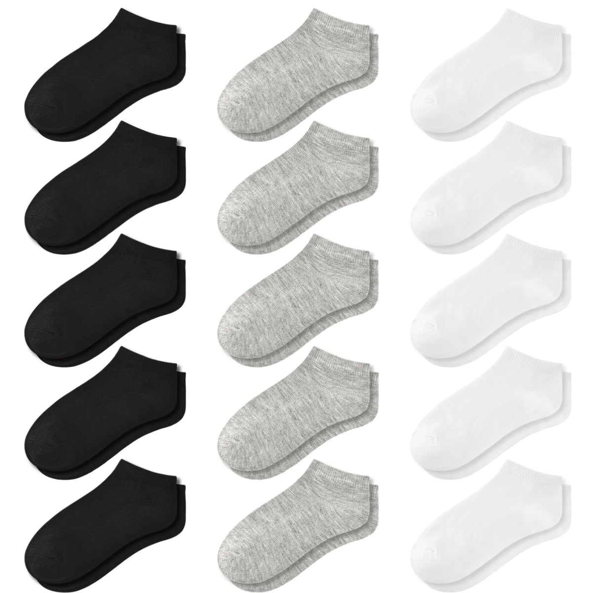 GENTABY 15 Pairs Toddler Socks for Kids Boys Low Cut Ankle Socks 1-13 Years