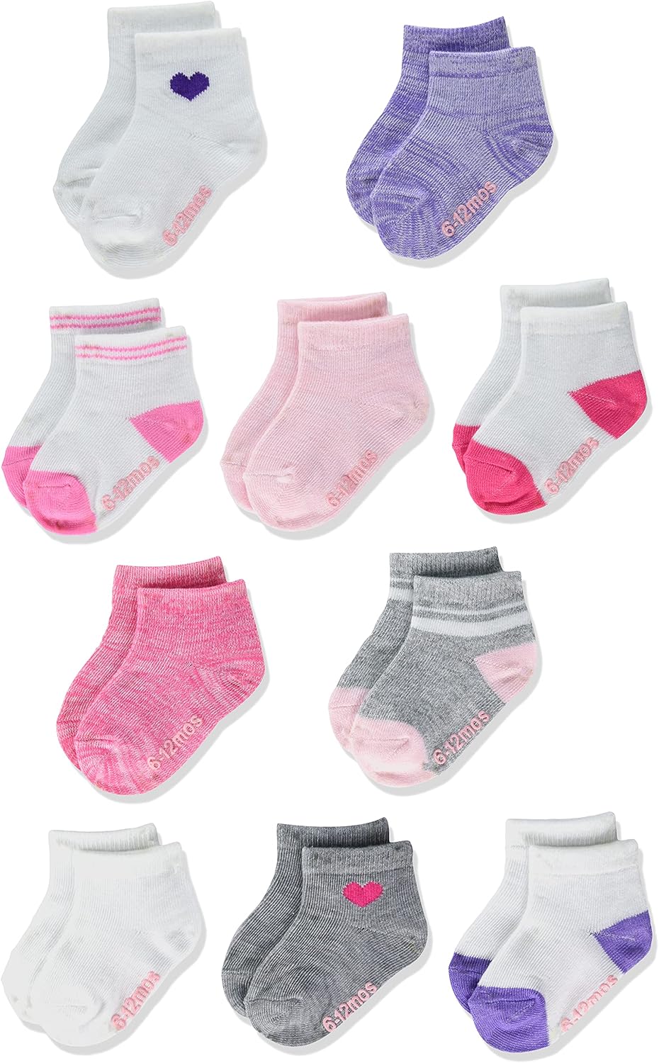 Hanes Baby And Toddler Socks, Non-slip Grip Ankle Socks, Boys' and Girls', Multipacks