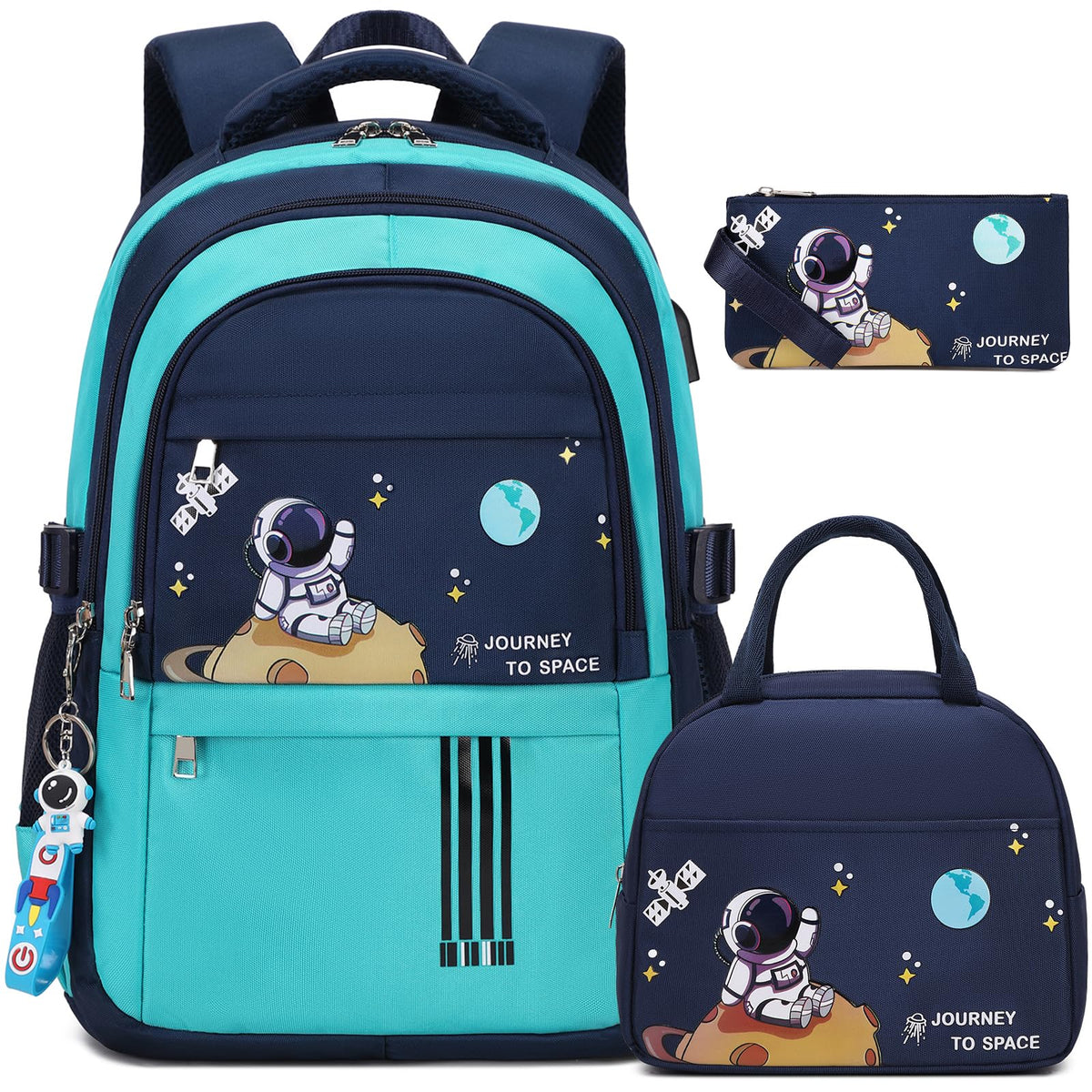 ACESAK Astronaut Backpack for Boys - Boy Backpack Schoolbag with Lunch Bag