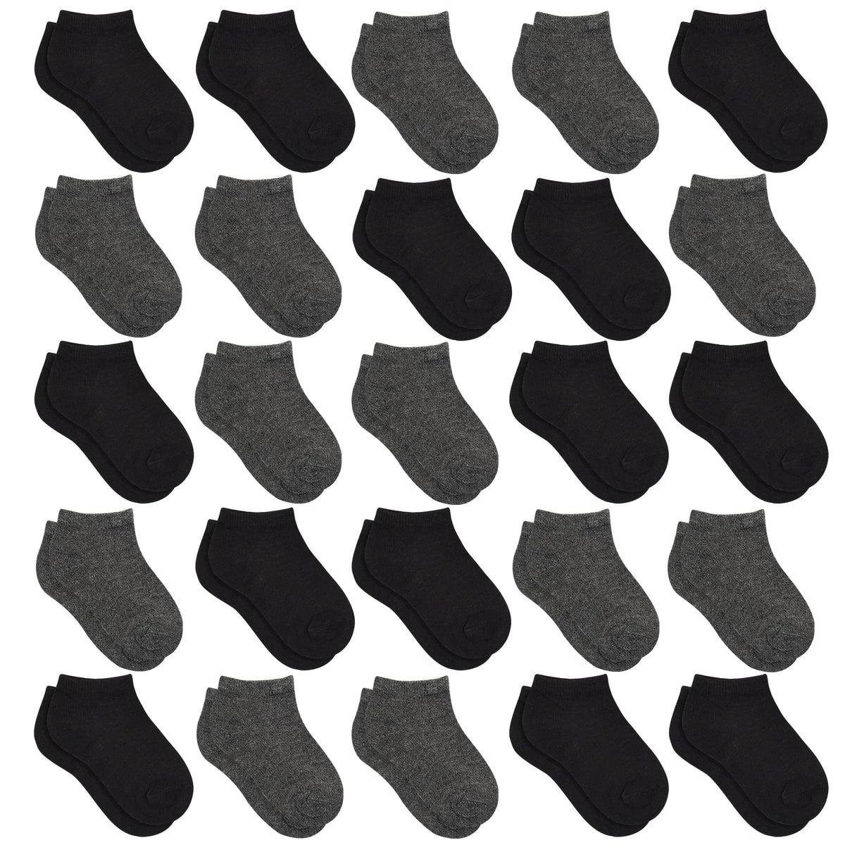 Kids Socks - 25 Pairs Toddler Ankle Socks Set (1-14 Years Old)