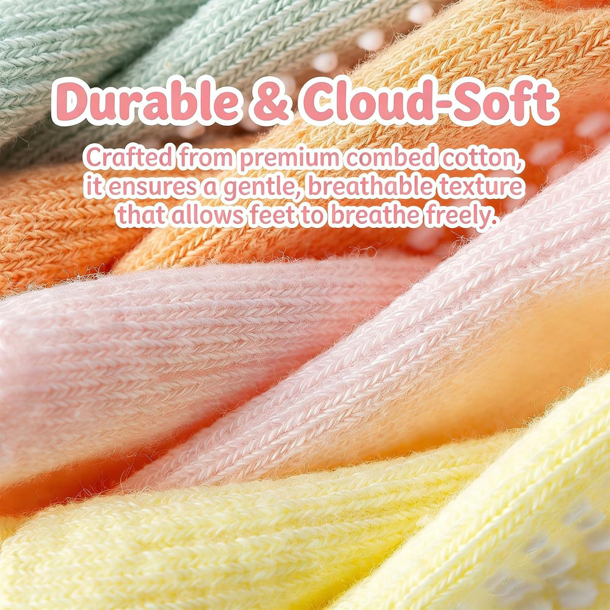 DarkCom Toddler Baby Socks Ruffle Girls Grip Non Slip Cute Socks for Kids