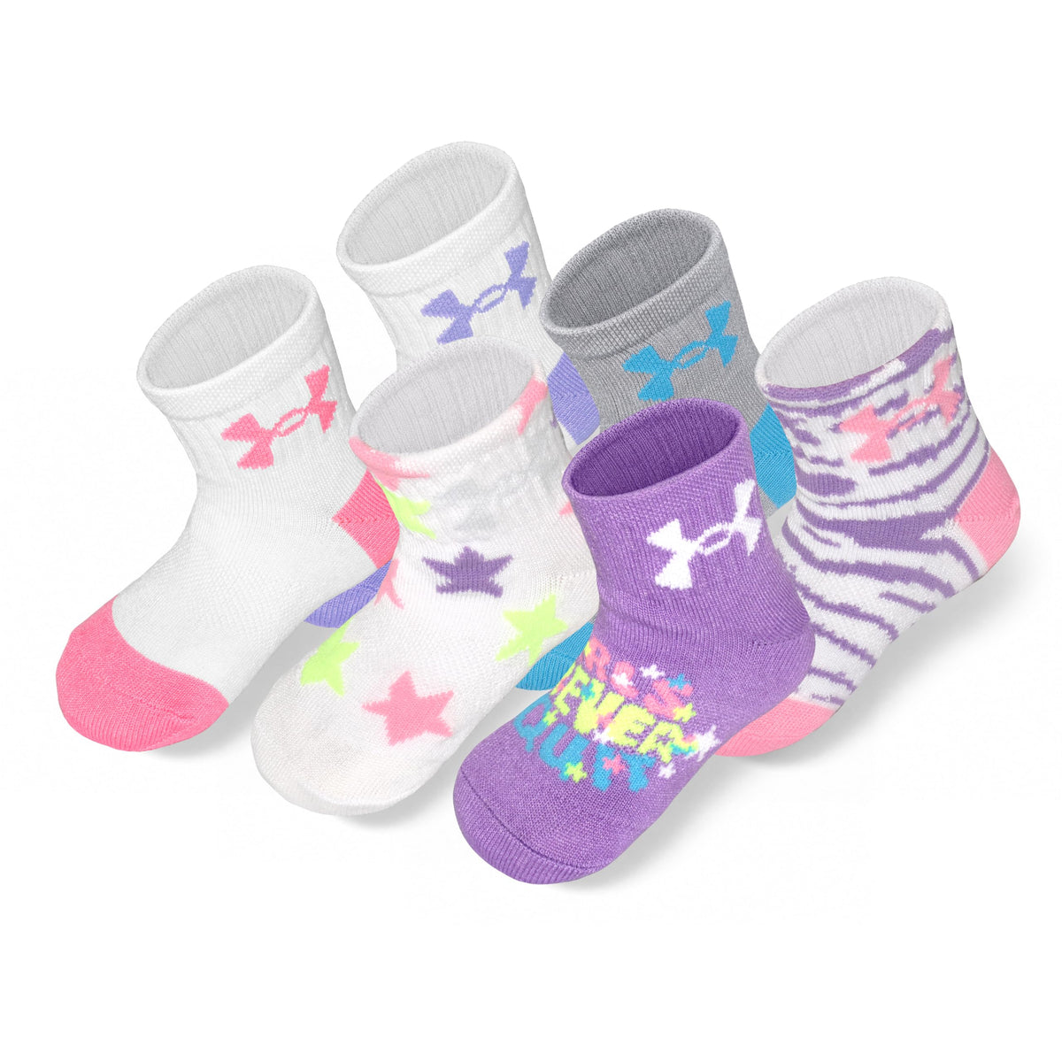 Under Armour girls Multi Pack Quarter Sock