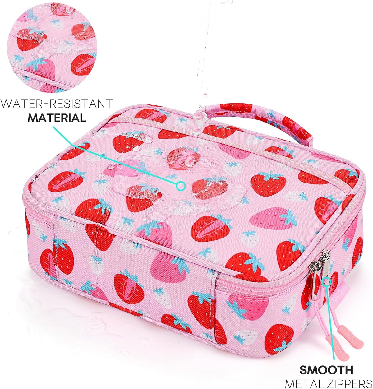 mibasies Kids Lunch Box for Girls, Insulated Lunch Bag School Kindergarten