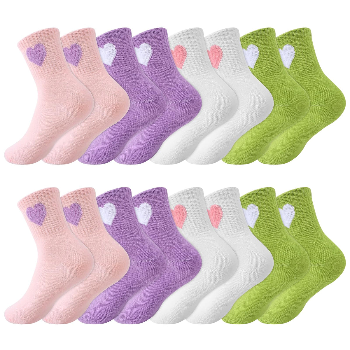 Jspupifip Girls Crew Athletic Socks