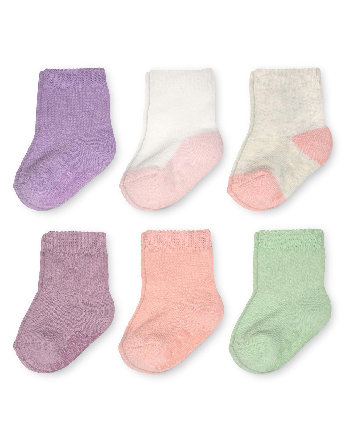 Fruit of the Loom All Weather Baby & Toddler Socks - Cotton Crew Socks with Grips for Boys, Girls and Unisex