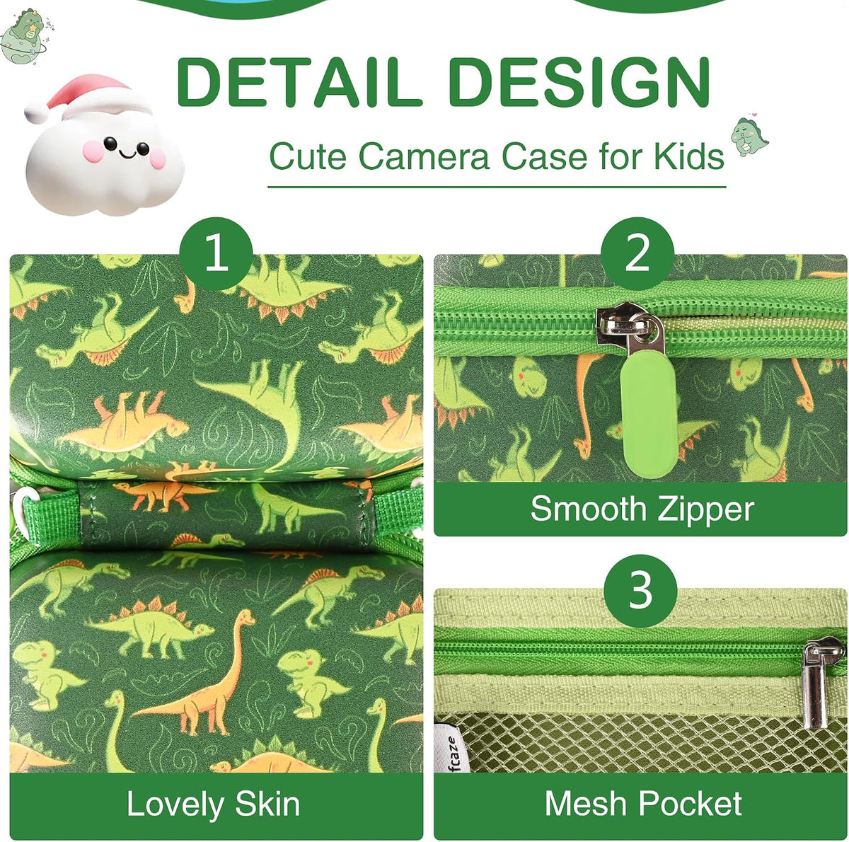 Kids Camera Case for Goopow/Seckton/Mgaolo/HOOMOON Child Digital Camera Toy