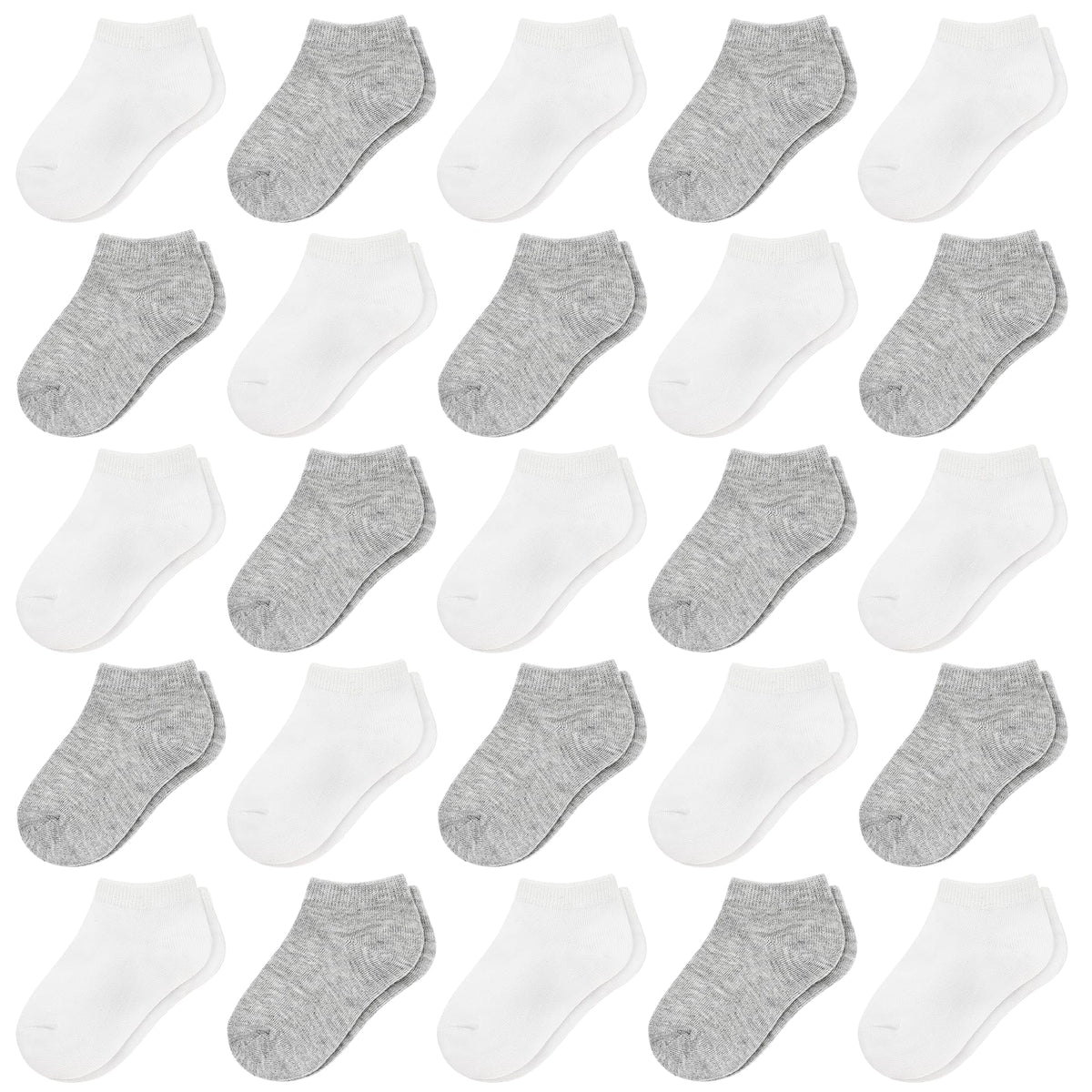 25 Pairs Toddler Girls Ankle Socks Soft Low Cut for Kids Aged 1-14