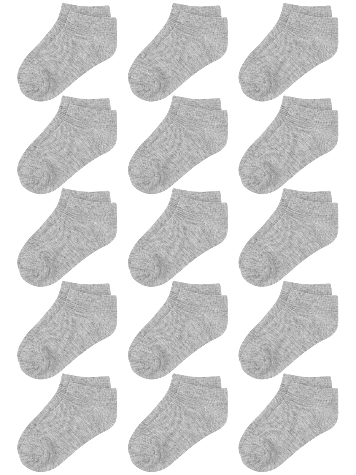 Cooraby 15 Pack Kids' Half Cushion Low Cut Athletic Ankle Socks Boys Girls Ankle Socks