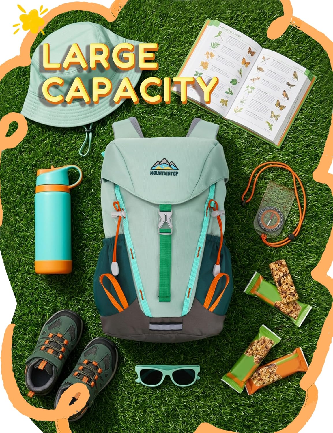 MOUNTAINTOP 15L Kids Backpack for Boys & Girls 5-8,Children´s Bag