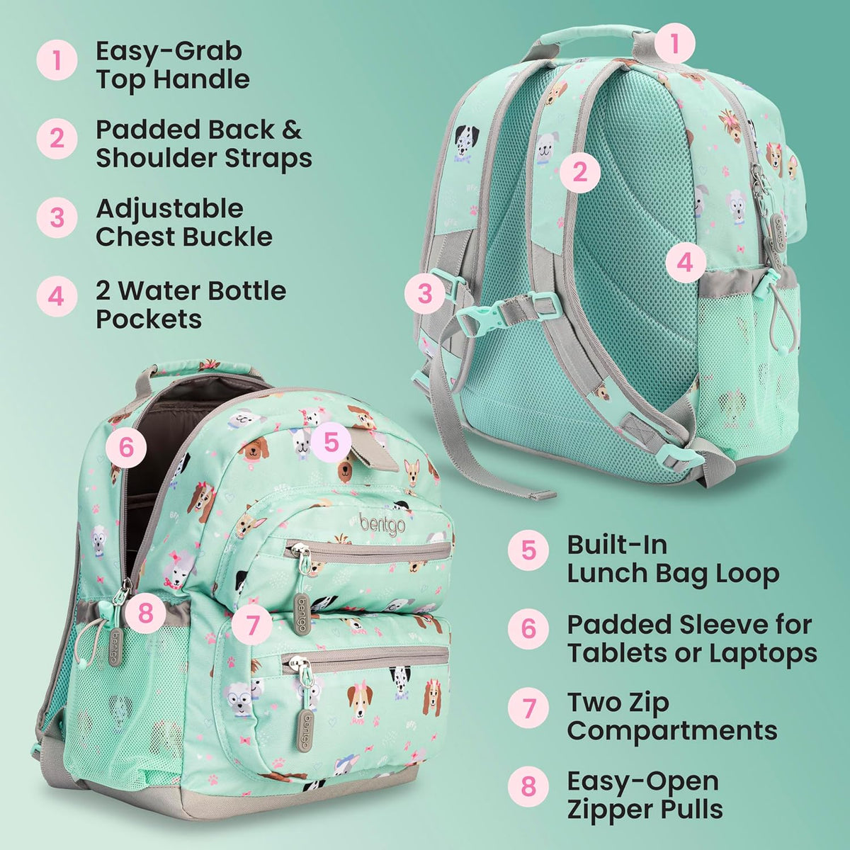 Bentgo Kids Print Durable & Water-Resistant Backpack
