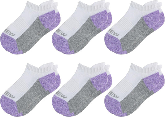 Sunew Baby and Toddler Socks, Boys Girls Cushioned Athletic Ankle/Low Cut Socks 6-Pair