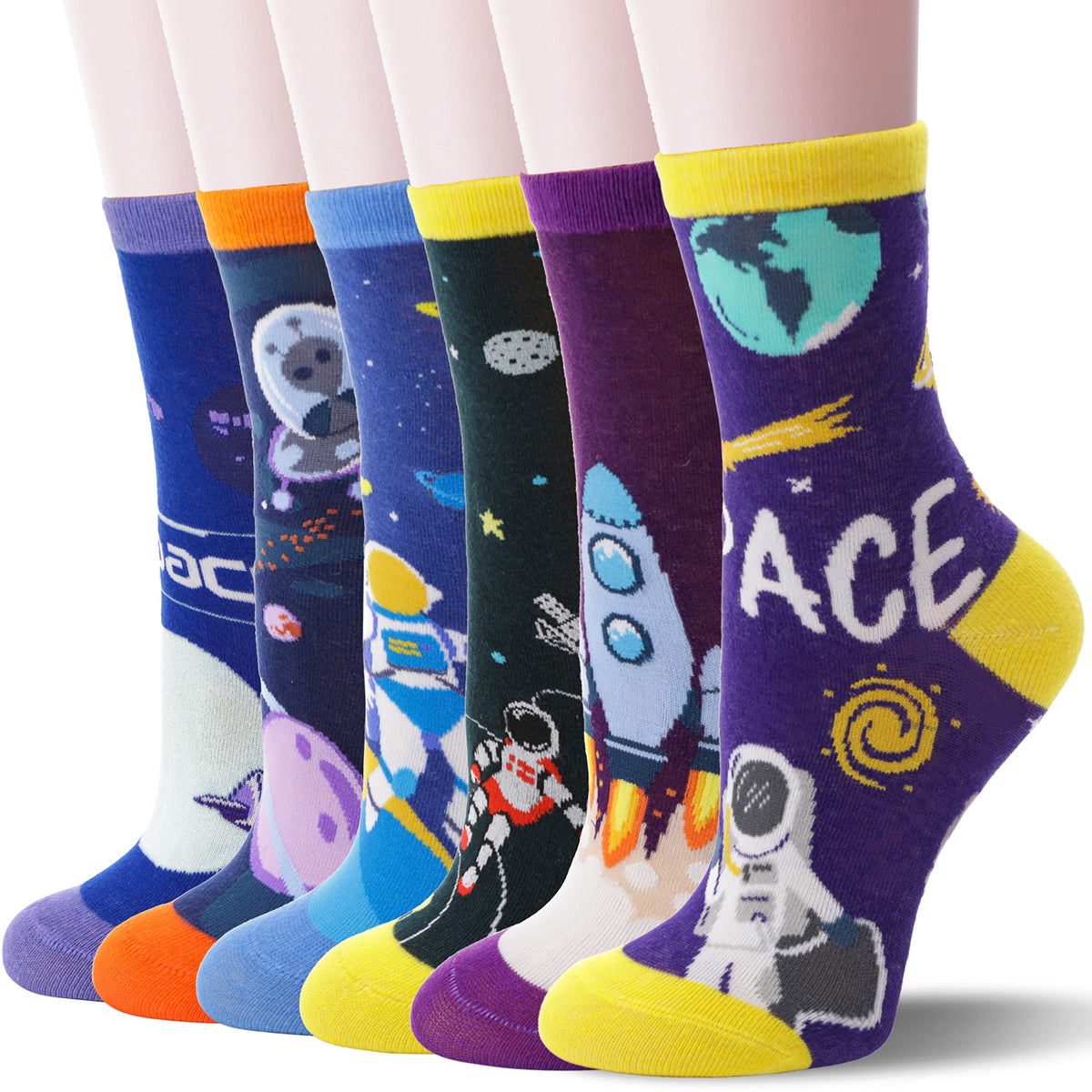 Unicorn Socks Gifts for Girls kids Cute Animal Fun Crew Fashion Funny Novelty Soft Cotton Socks 6 Pairs