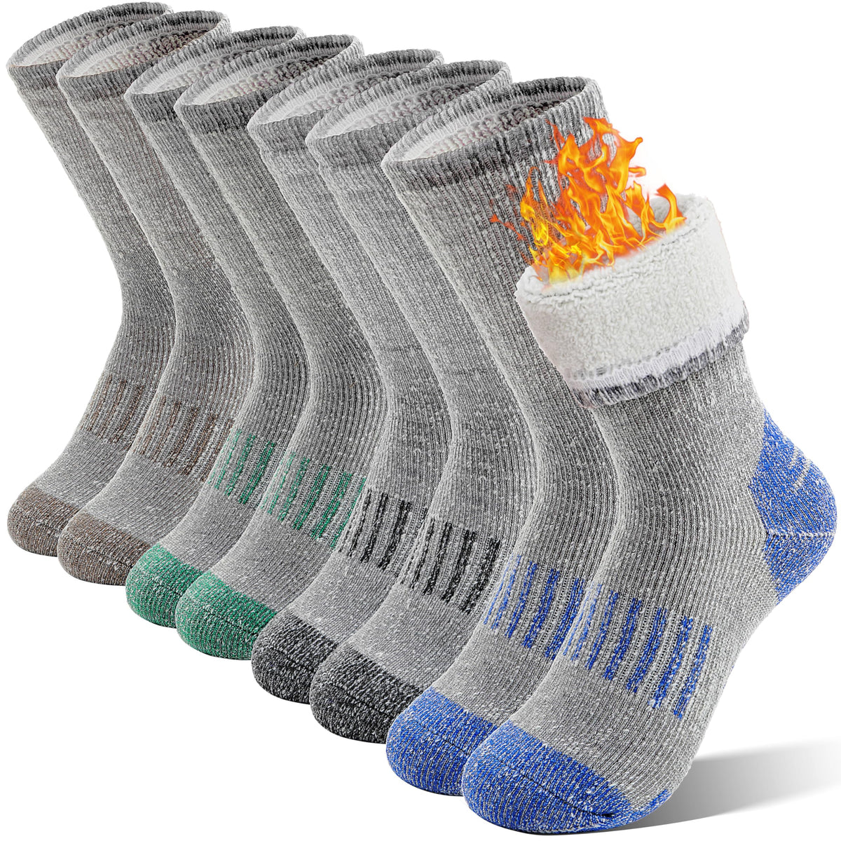 Sandsuced Kids Merino Wool Hiking Socks for Girls Boys Toddler