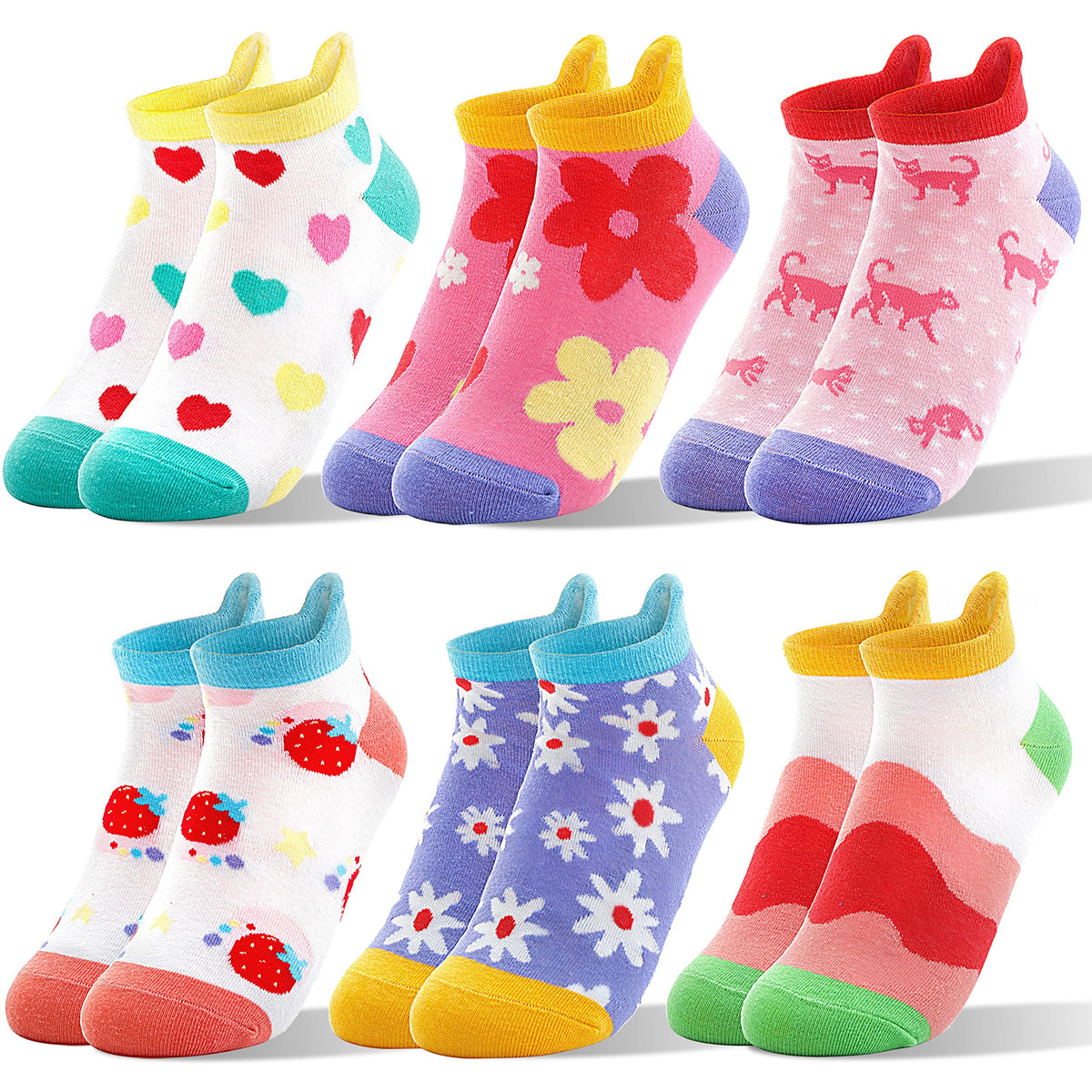 ANTSANG Kids Girls Toddler Unicorn Ankle Socks, Novelty Fashion Socks